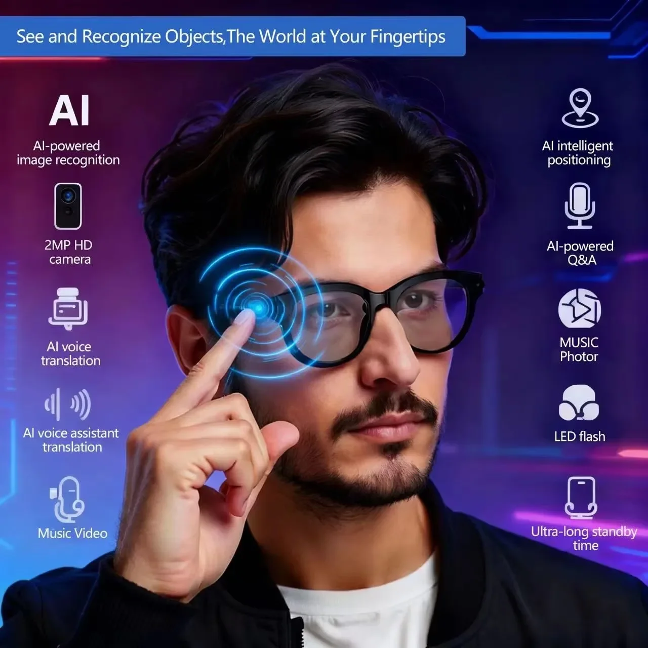 Audio Music To Video Ai Free - Умные солнцезащитные очки AI для мужчин