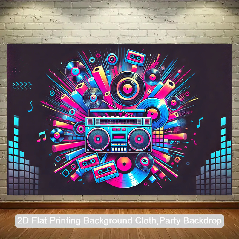 Audio Music Background - 2D плоский дизайн, упаковка из 1