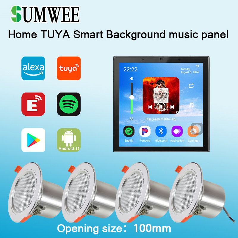 Audio Music Background - 4-дюймовый настенный усилитель звука с Android