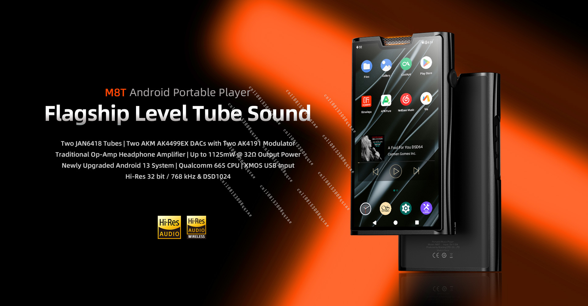 Audio Player With Youtube Music - Портативный Hi-Fi музыкальный плеер M8T Flagship