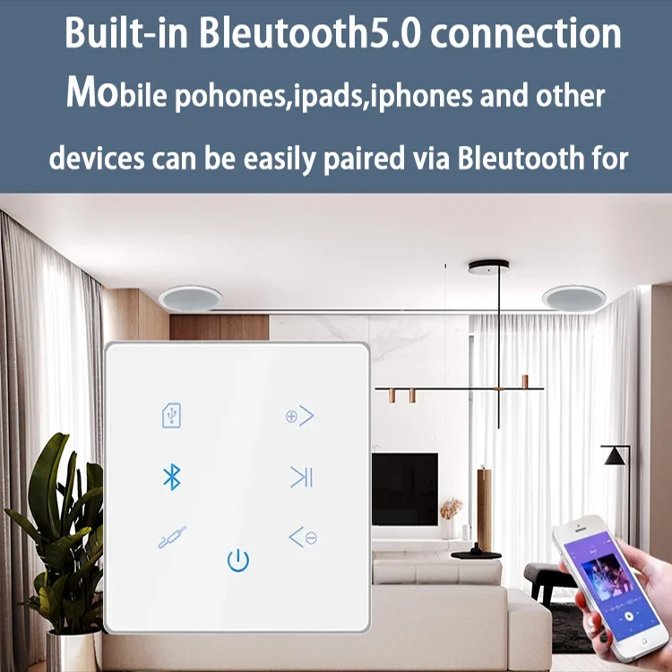Настенный Bluetooth-усилитель  – обзор и цена Audio Music Background